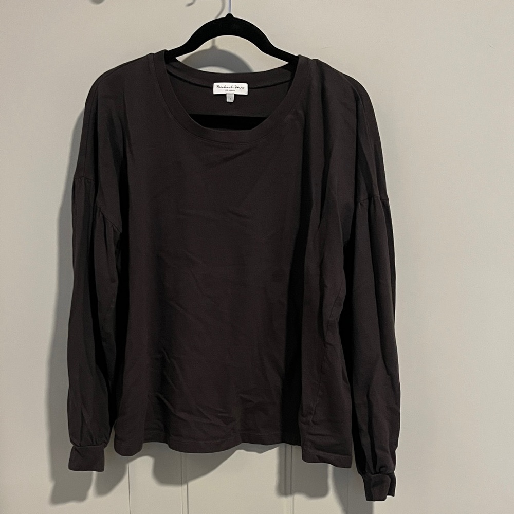 Michael Stars Charcoal Long Sleeve Top